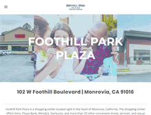 Tablet Screenshot of foothillparkplaza.com